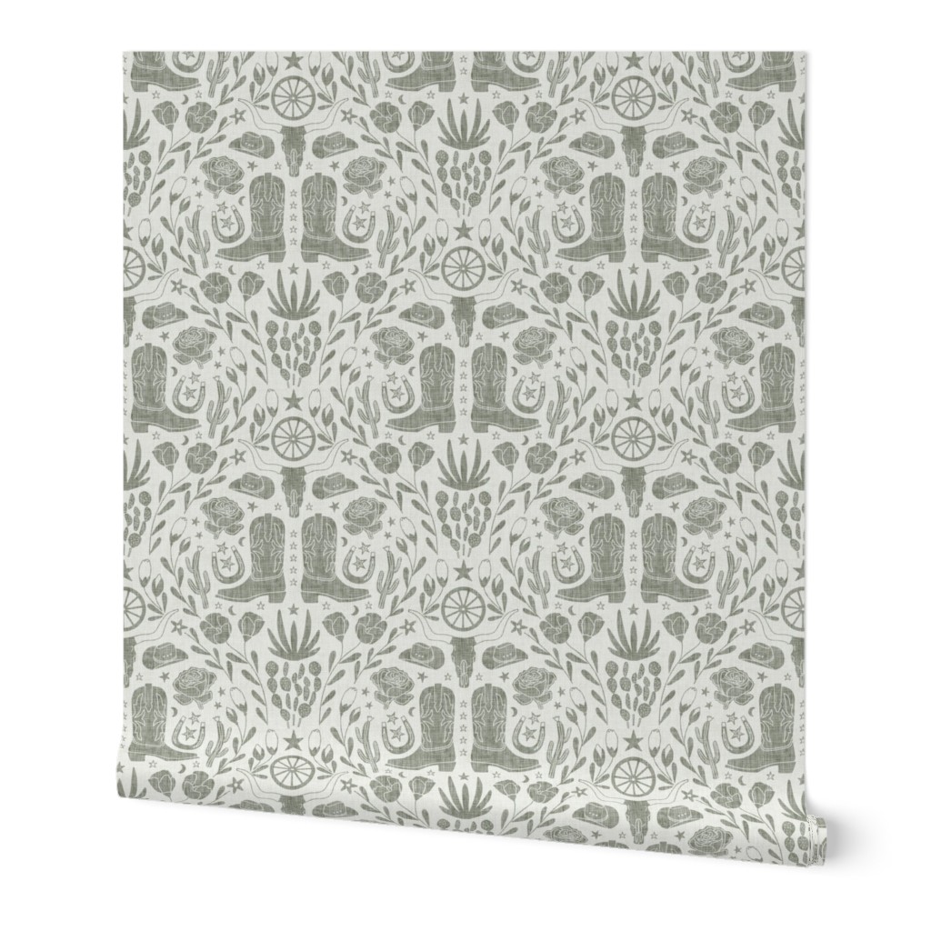 Anja Jankowsky Western Americana Wallpaper Sage