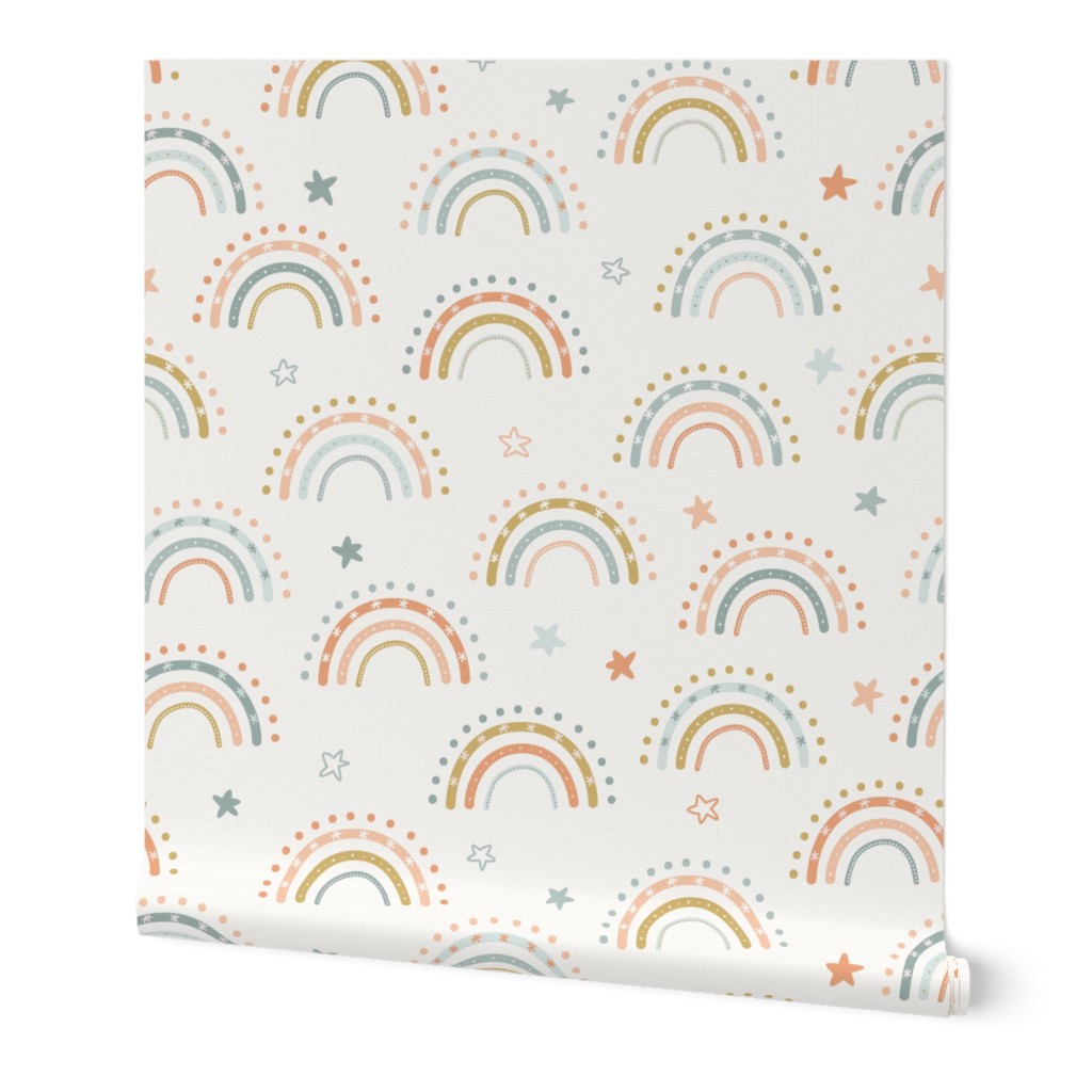 Anja Jankowsky Celestial Dreams Whimsical Rainbows wallpaper roll