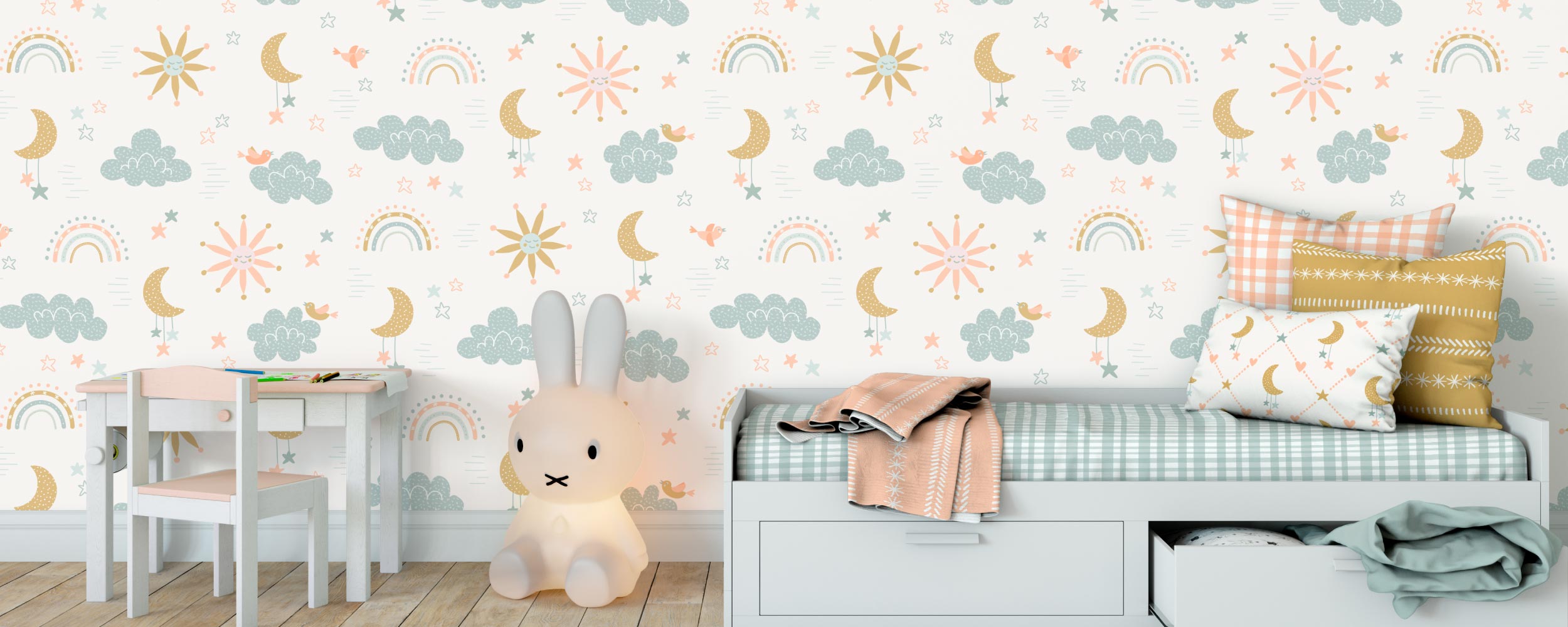 Anja Jankowsky Celestial Dreams hero pattern Wallpaper mockup