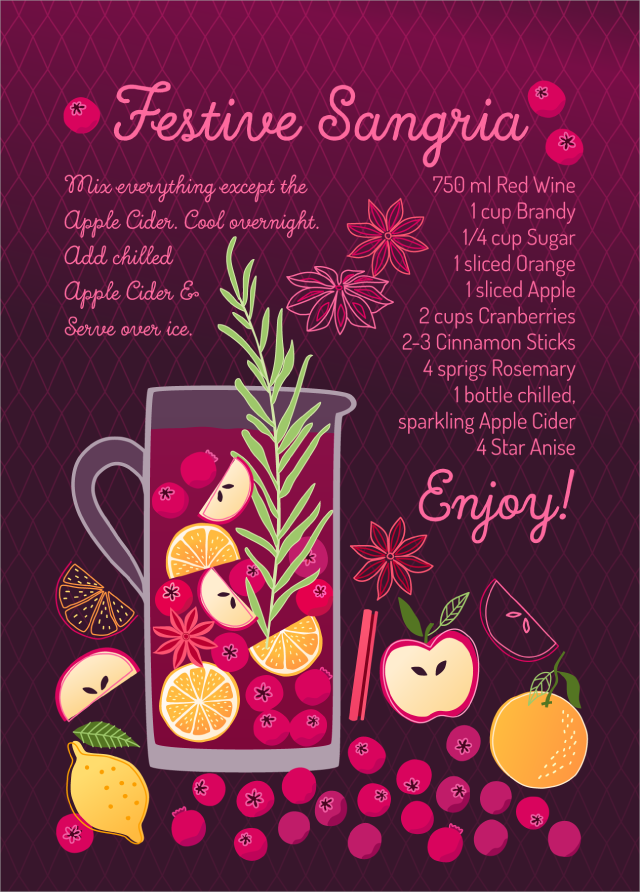 Festive Beverage Illustration