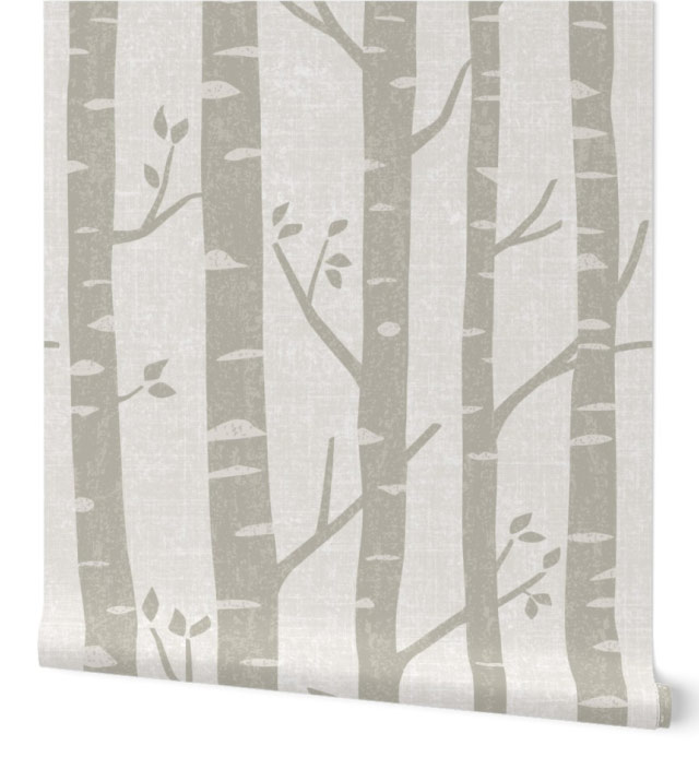 Anja Jankowsky Japandi Birches wallpaper roll Anja Jankowsky Japandi Birches wallpaper roll