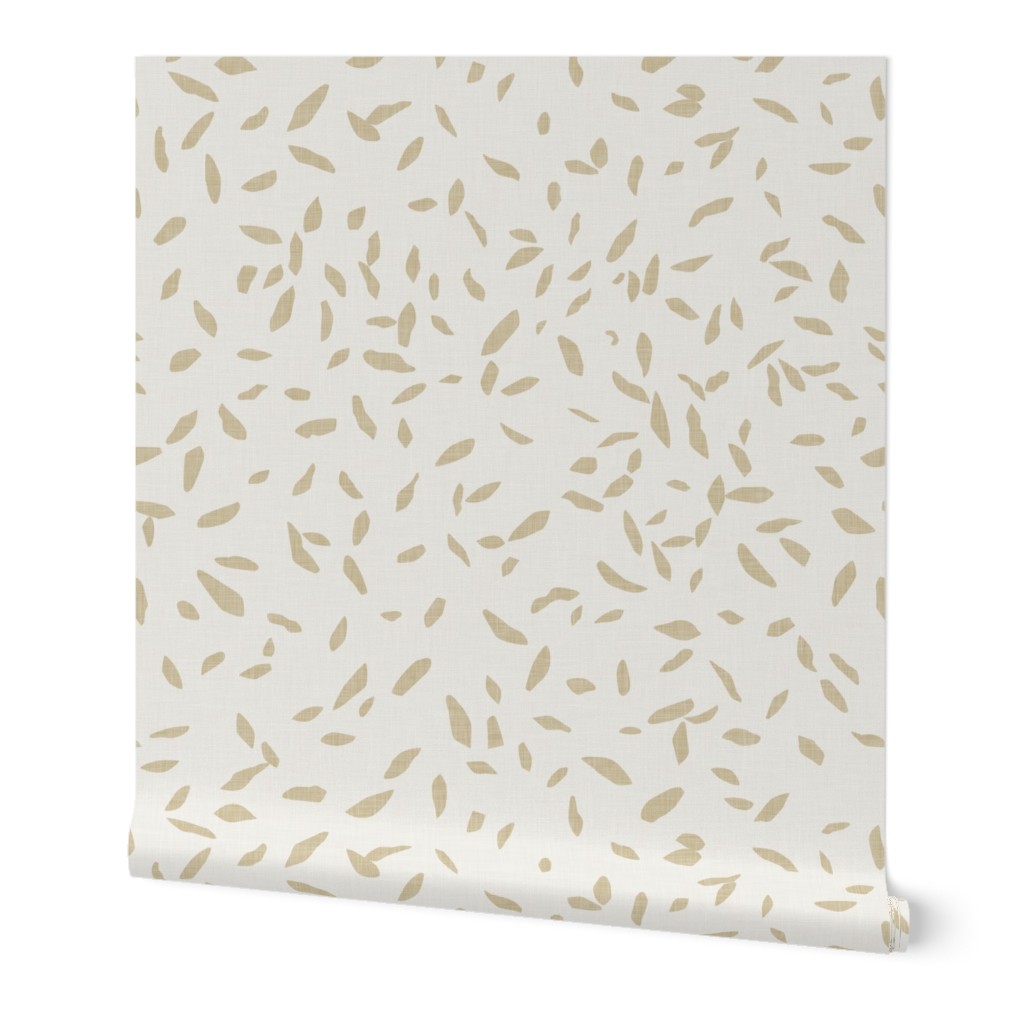 Anja Jankowsky Japandi Abstract Leaves wallpaper roll Cloud Dancer