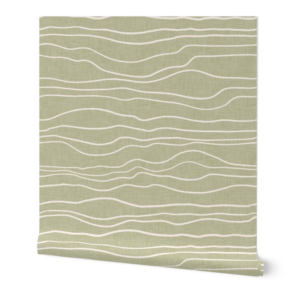 Anja Jankowsky Japandi Style Wavy Lines Wallpaper