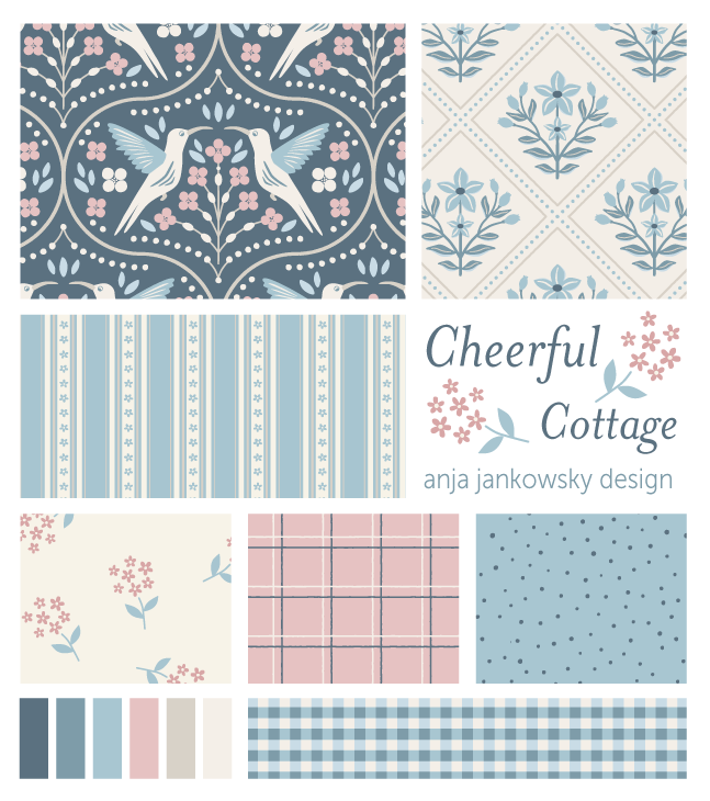 Anja Jankowsky - Cheerful Cottage Fabric Collection