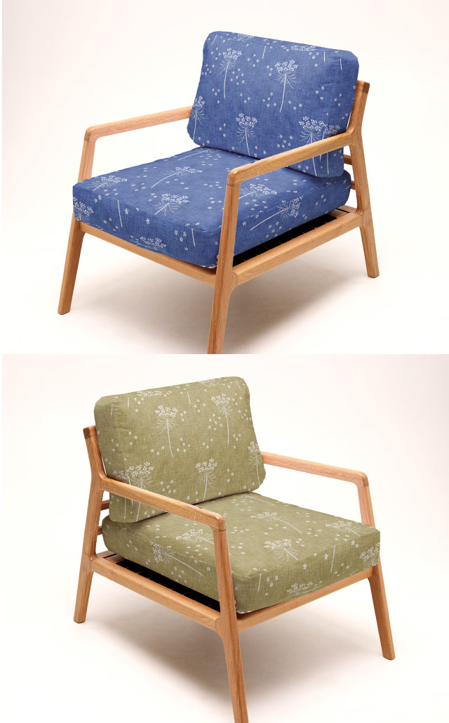 Anja Jankowsky Queen Anne fabric mockup blue on Chair