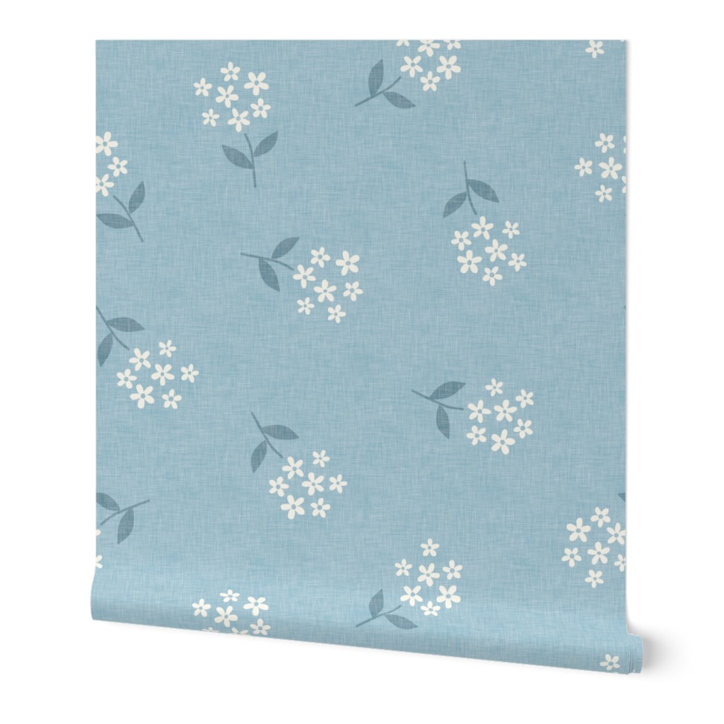 Anja Jankowsky - Serene Cottage - Tossed Florals Wallpaper roll