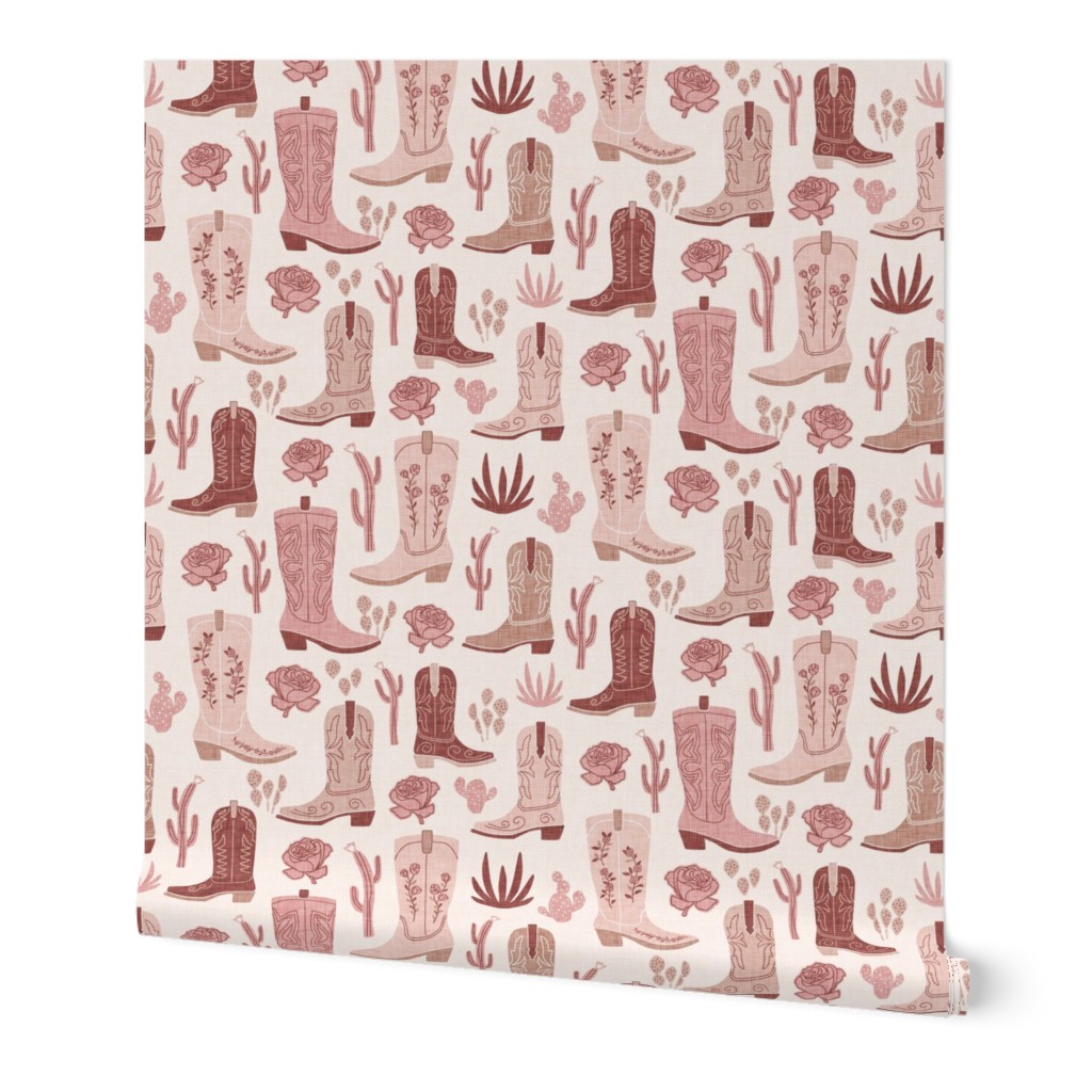 Anja Jankowsky Western Americana  Boho Boots Wallpaper