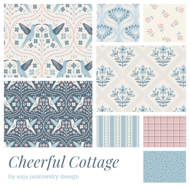 Anja Jankowsky - Cheerful Cottage Fabric Collection