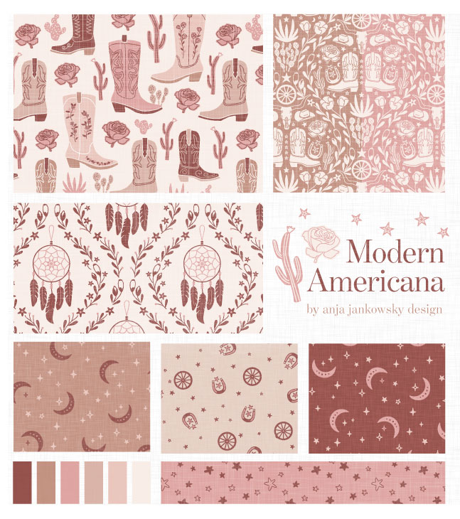Anja Jankowsky Fabric Collection Modern Americana